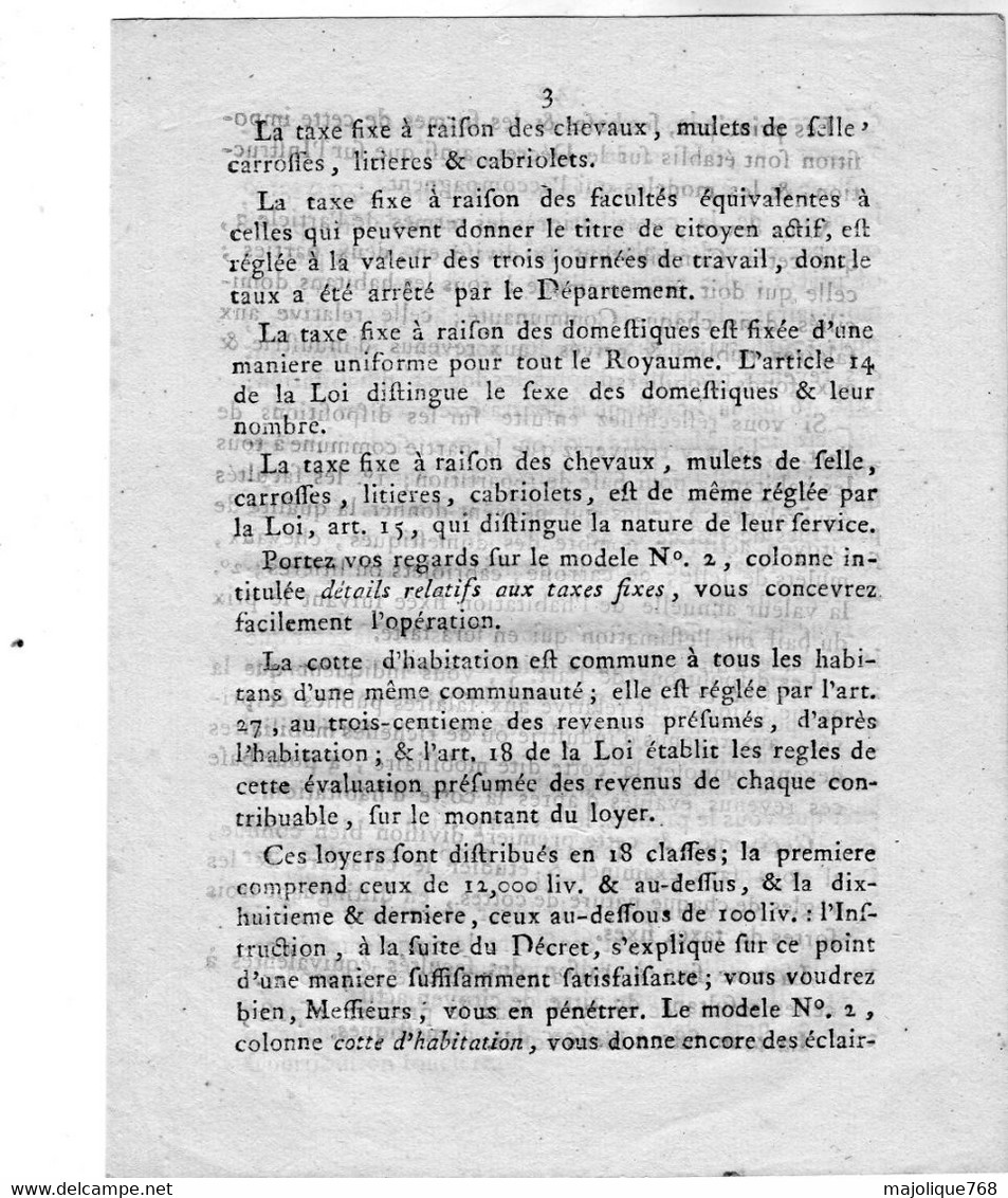 Lettre Envoyé Par L'Assemblé Nationale Le 31 Mars 1792  Aux Administrateurs Composant Le Directoire Du Département De - Décrets & Lois