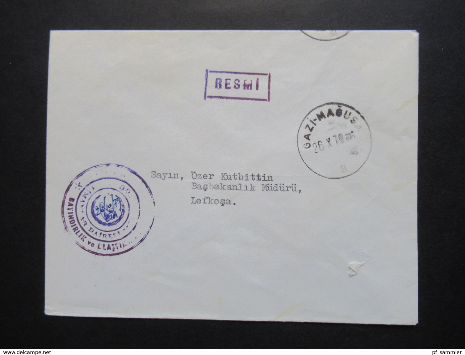 Türkisch Zypern ca. 1979 / 81 Amts und Dienstbriefe Regierung / Feldpost / Zensur verschiedene Stempel insg. 40 Belege!!