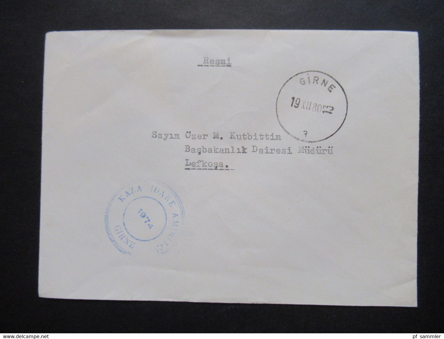 Türkisch Zypern ca. 1979 / 81 Amts und Dienstbriefe Regierung / Feldpost / Zensur verschiedene Stempel insg. 40 Belege!!