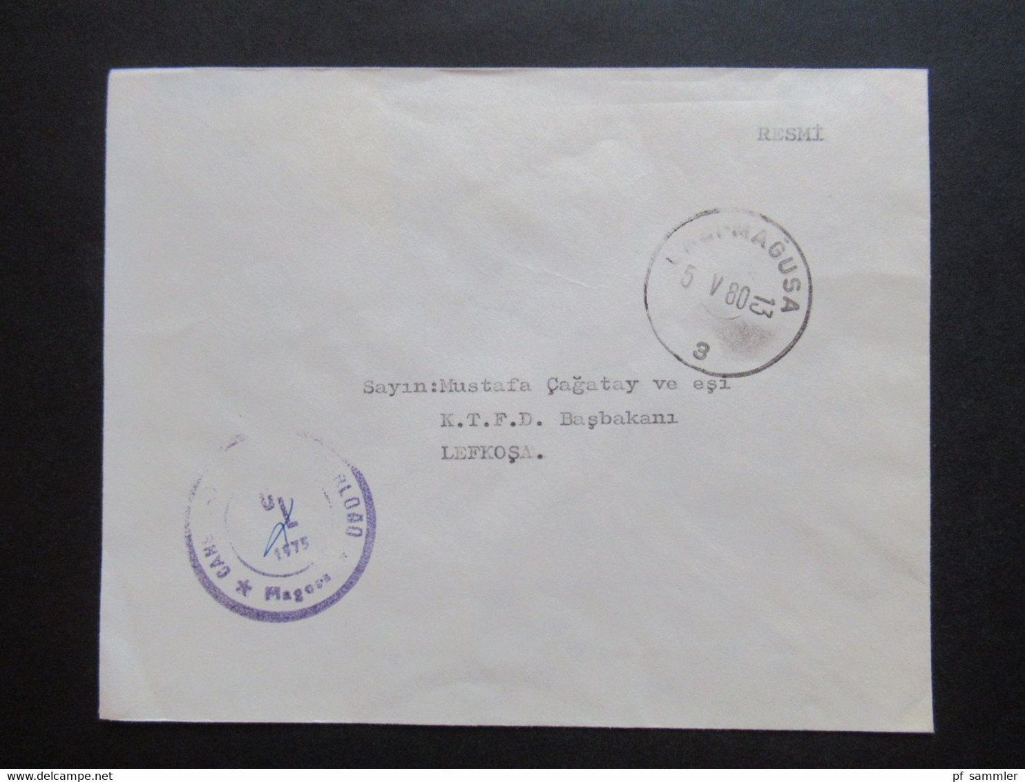 Türkisch Zypern ca. 1979 / 81 Amts und Dienstbriefe Regierung / Feldpost / Zensur verschiedene Stempel insg. 40 Belege!!