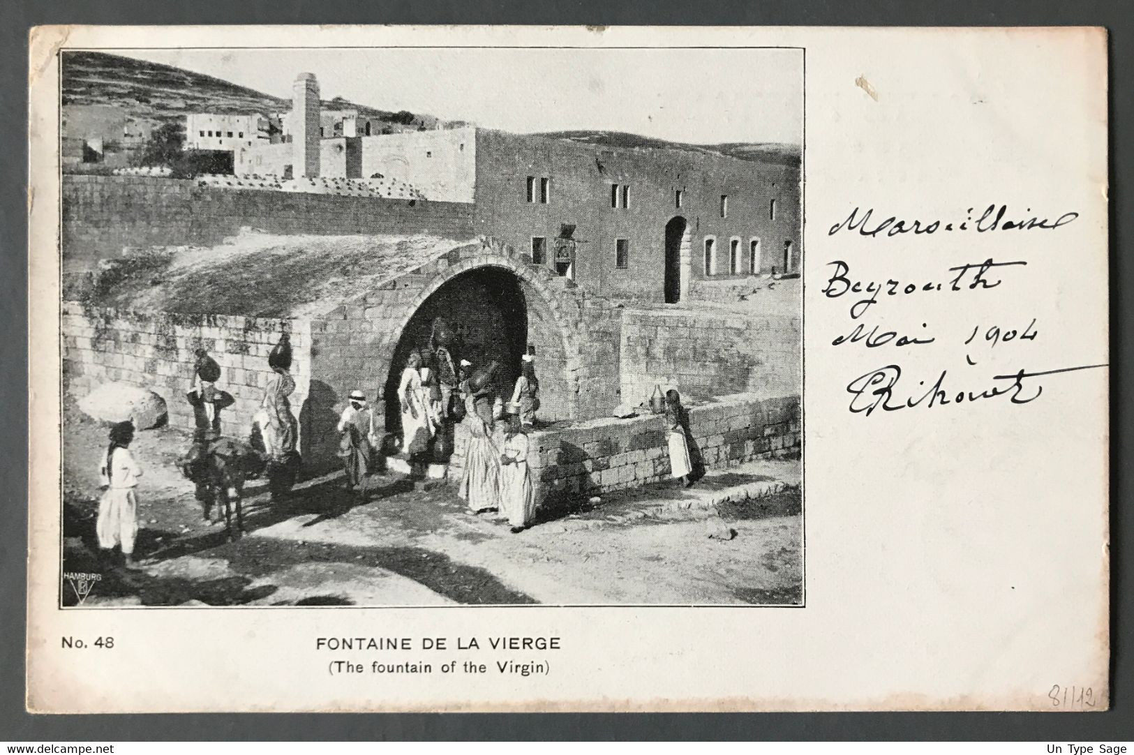 Levant N°13 Sur CPA TAD CORR. D'ARMEES BEYROUTH 28.5.1904 - (B583) - Storia Postale