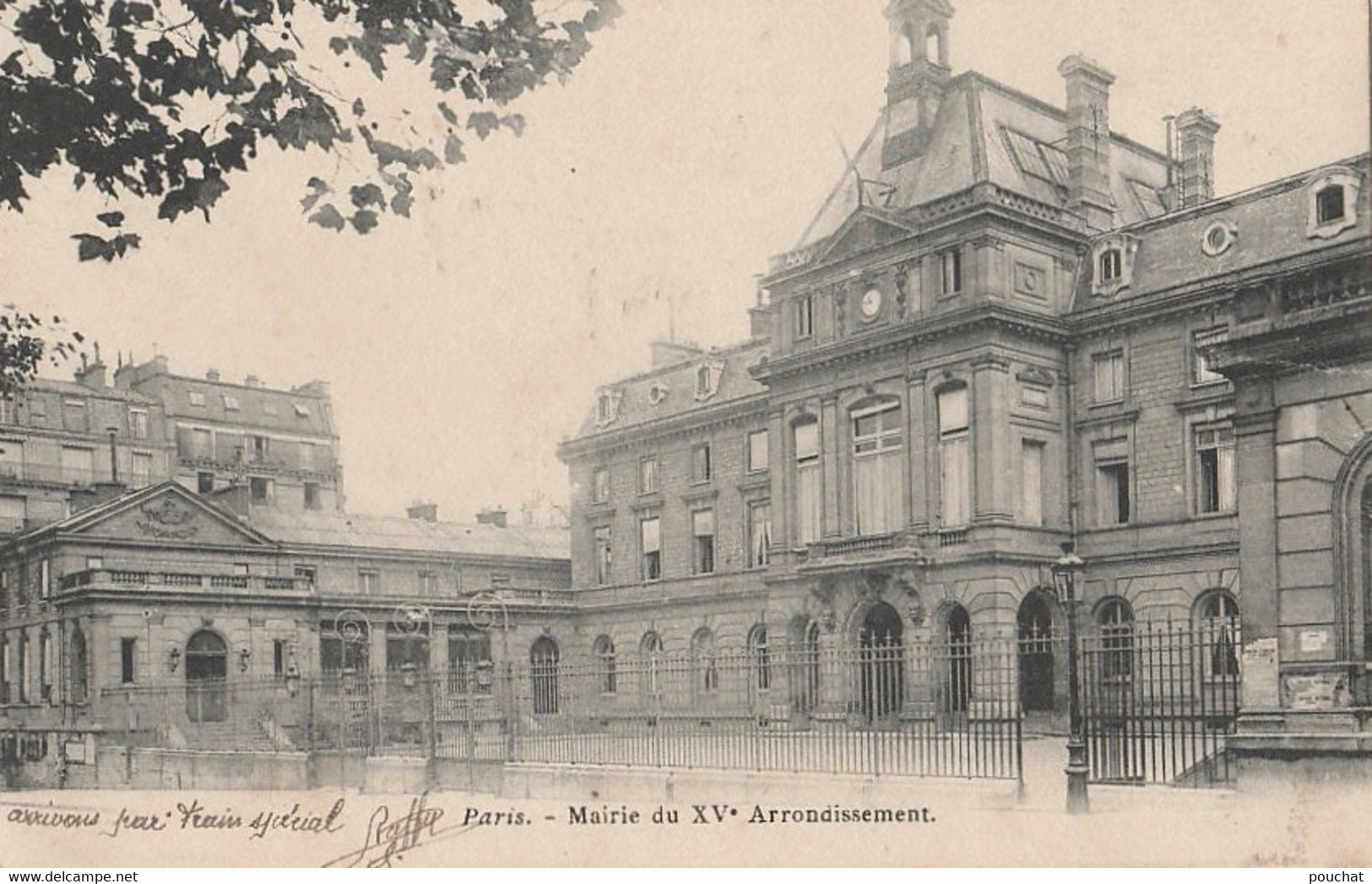 V28-75) PARIS - MAIRIE DU XV° ARRONDISSEMENT   - (OBLITERATION DE 1903 - 2 SCANS) - Distretto: 15