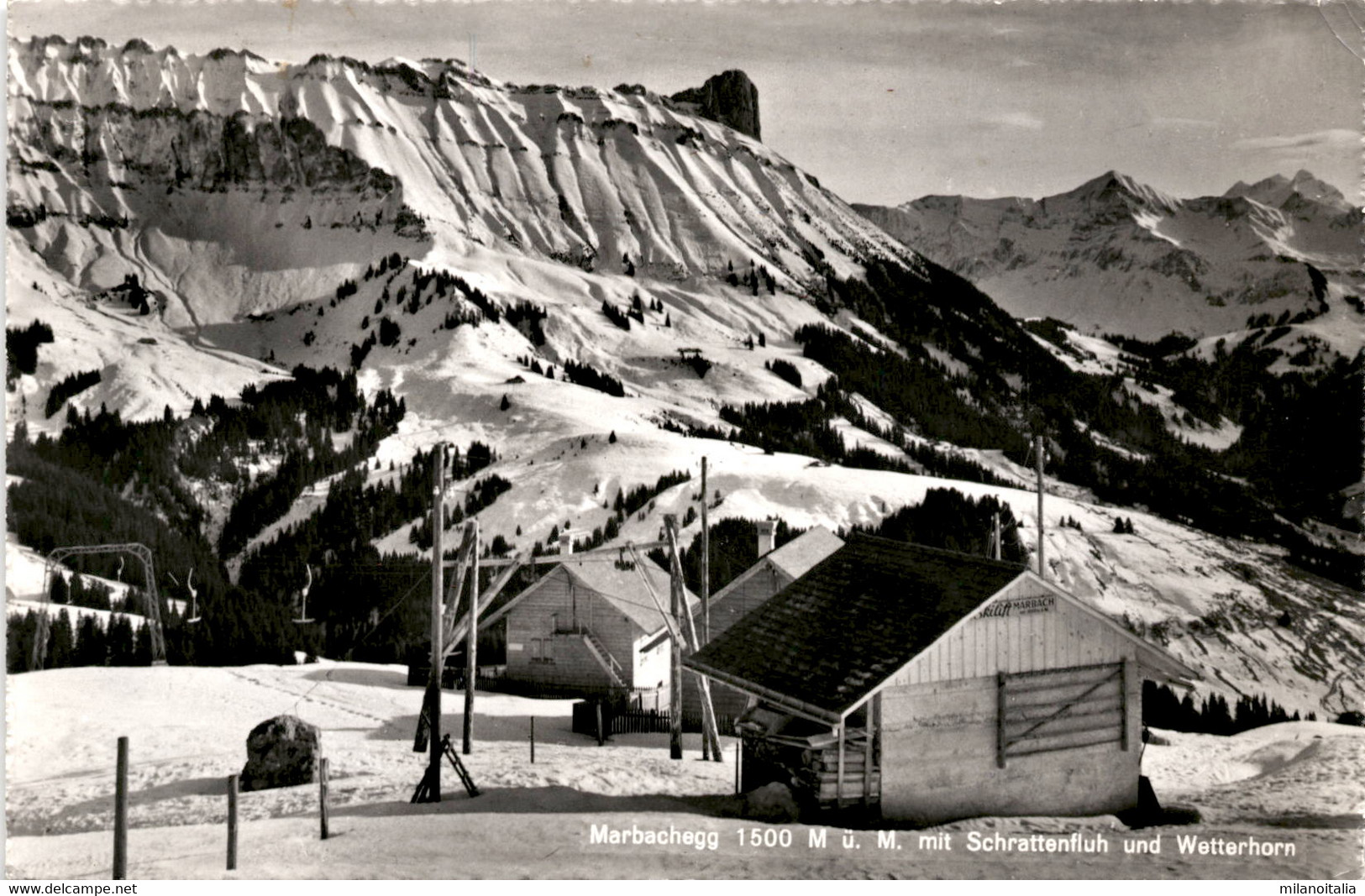 Marbachegg Mit Schrattenfluh Und Wetterhorn (01119) * 5. 3. 1962 - Marbach