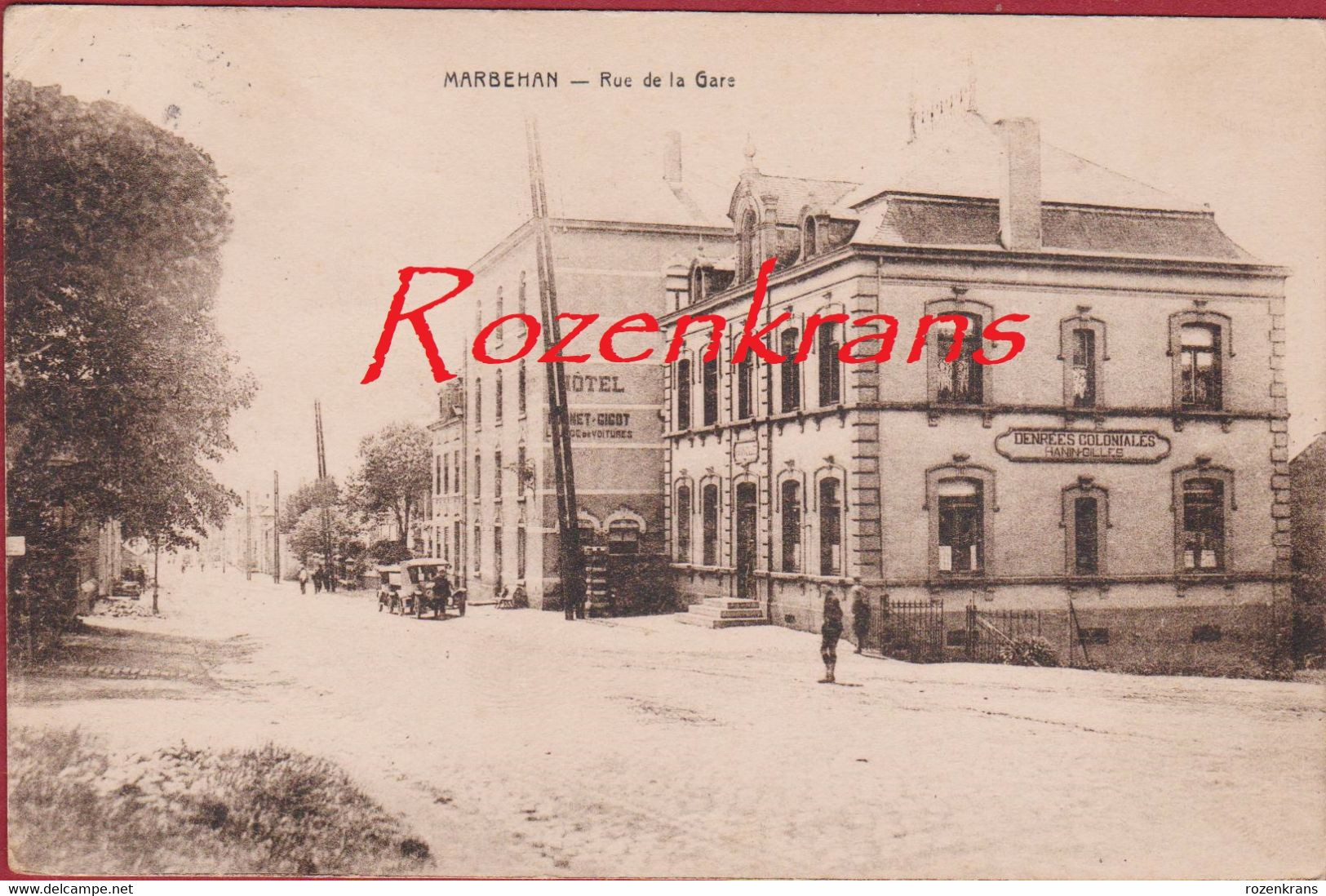 Marbehan Rue De La Gare Habay Animé Denrées Coloniales Hanin - Gilles (En Très Bon état) (In Zeer Goede Staat) - Habay