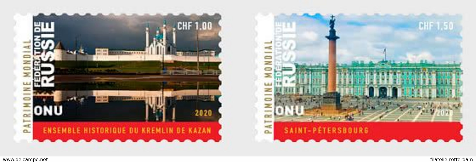 VN / UN (Geneva) - Postfris / MNH - Complete Set Werelderfgoed Rusland 2020 - Unused Stamps