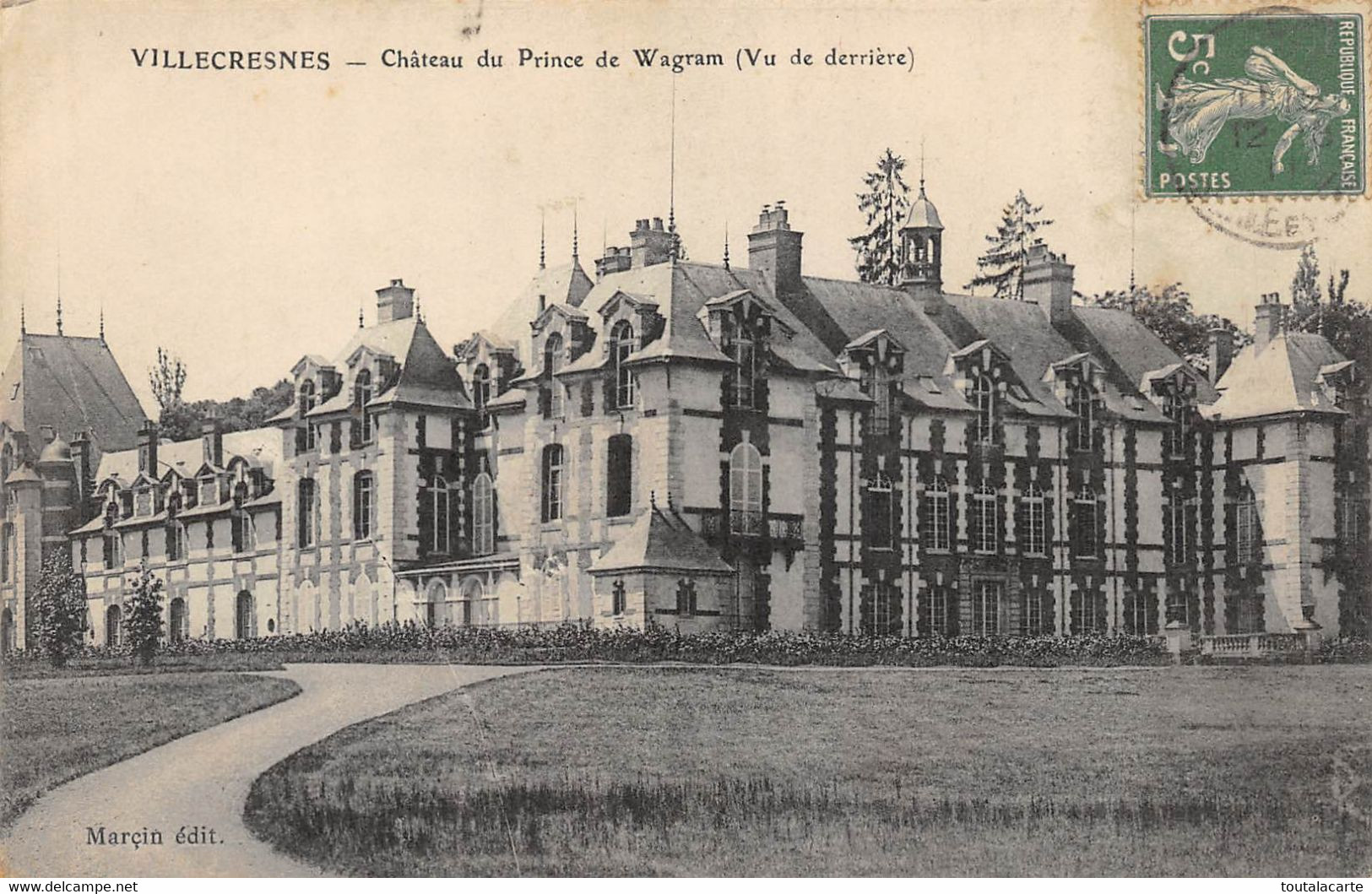 CPA 94 VILLECRESNES LE CHATEAU DU PRINCE DE WAGRAM VU DE DERRIERE - Villecresnes