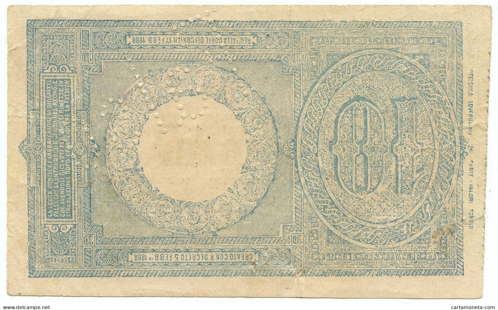 10 LIRE FALSO D'EPOCA BIGLIETTO DI STATO EFFIGE UMBERTO I 10/04/1915 BB - Andere