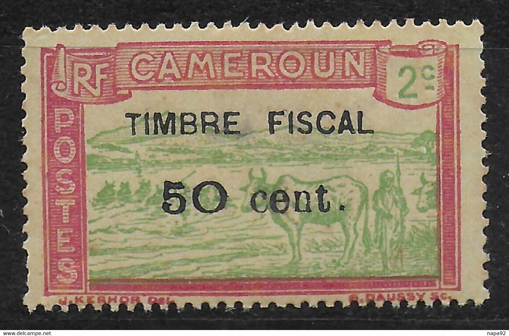 CAMEROUN - TIMBRE FISCAL - 50 CENT. - Neufs