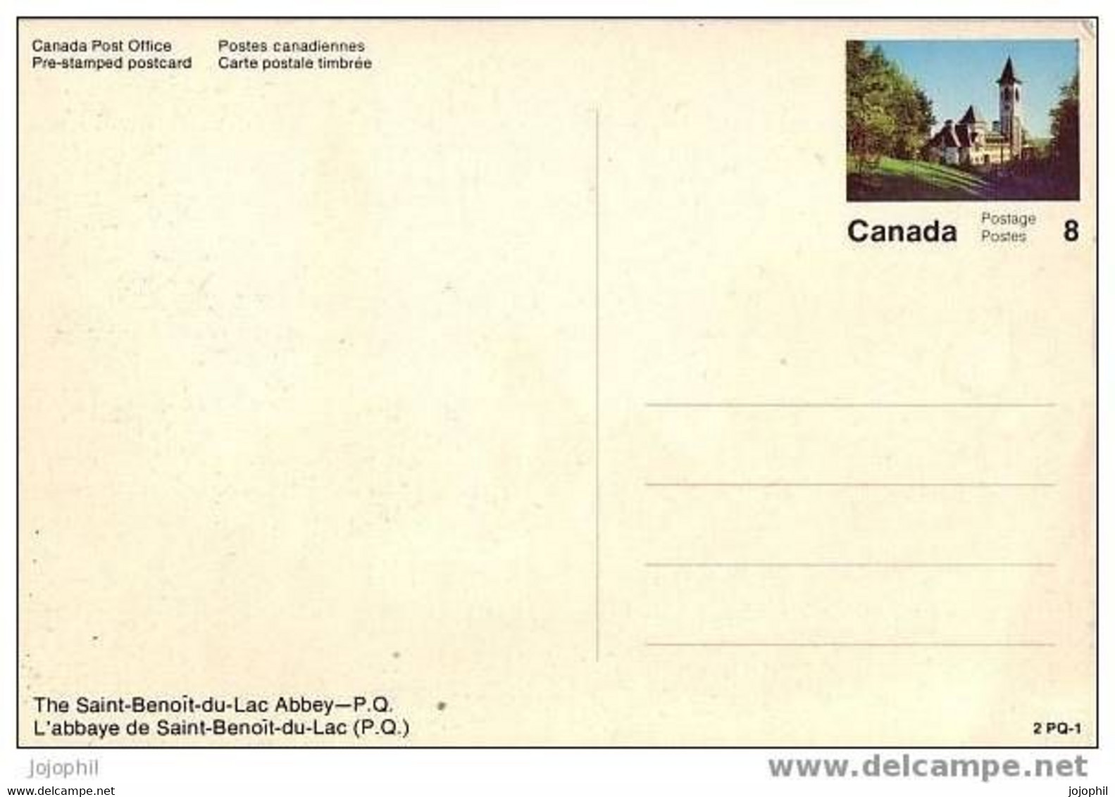 Abbaye De St Benoît Du Lac - Entier Postal - Cartes Modernes