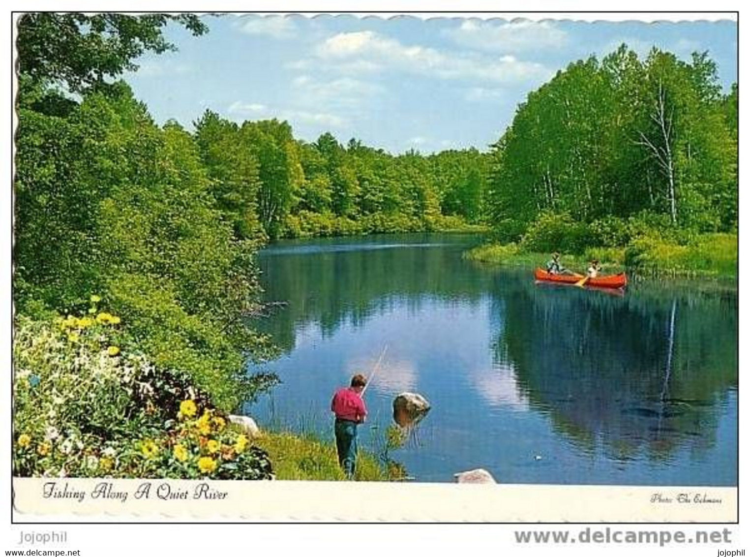 Saint Jovite Québec - Fishing Along A Quiet River - Cartes Modernes