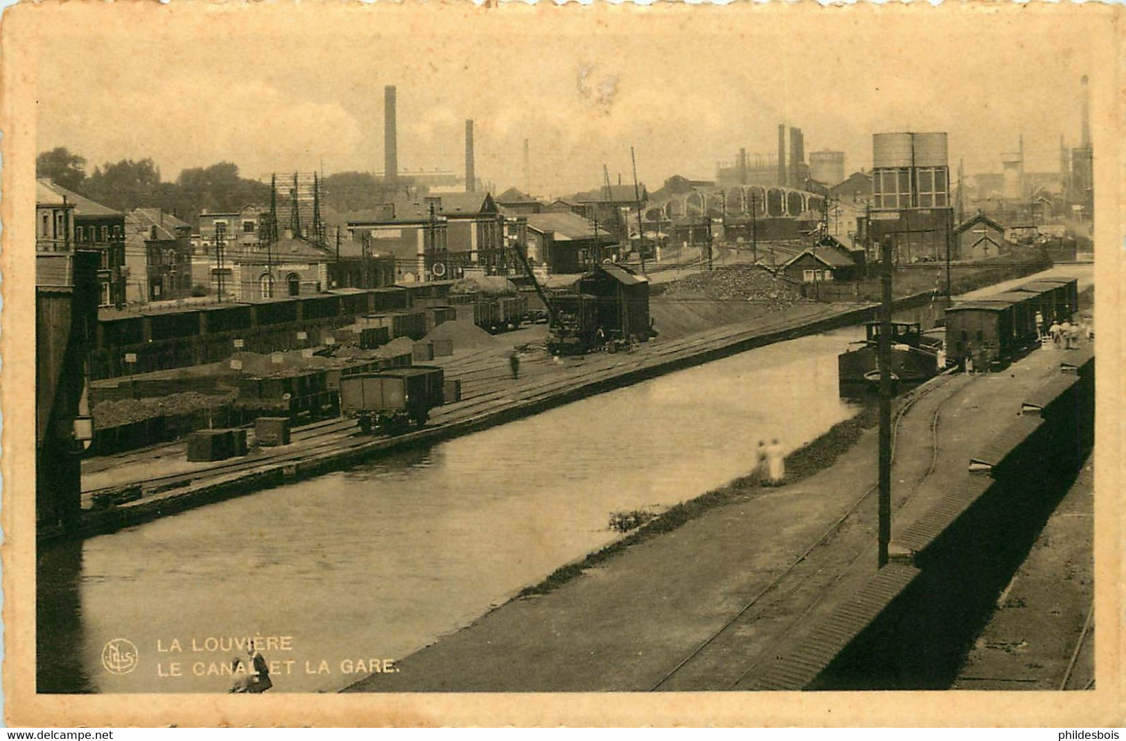 BELGIQUE  LA LOUVIERE  Le Canal Et La Gare - La Louviere