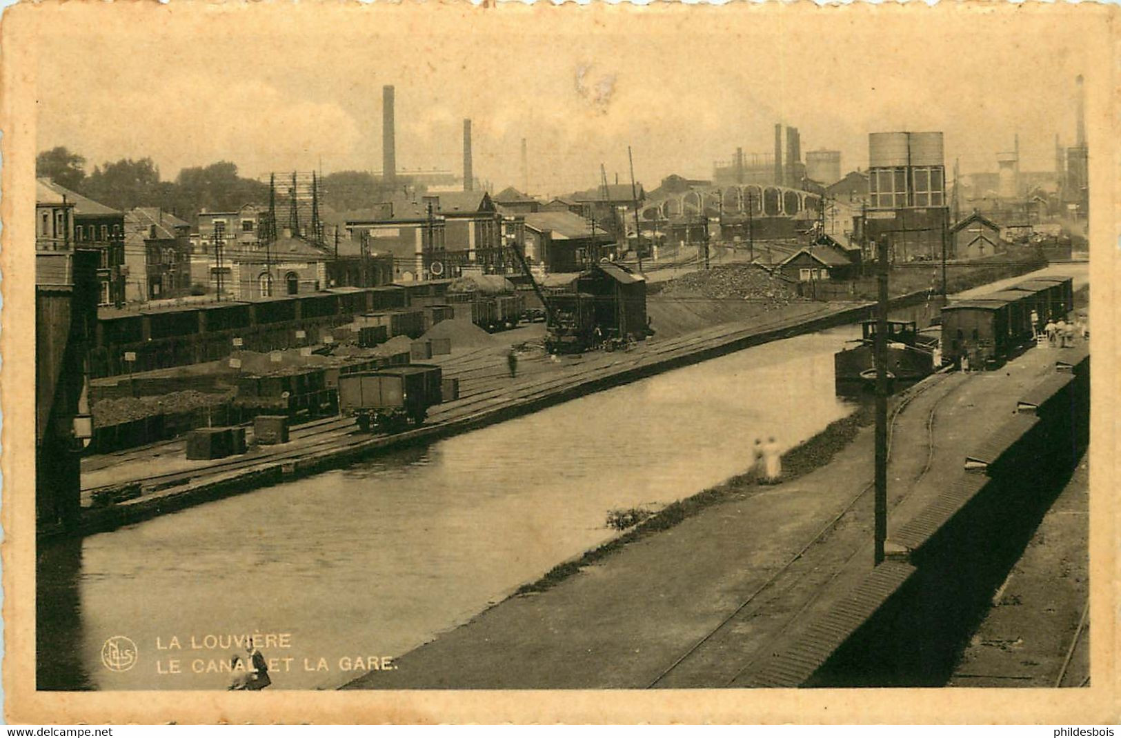 BELGIQUE  LA LOUVIERE  Le Canal Et La Gare - La Louvière