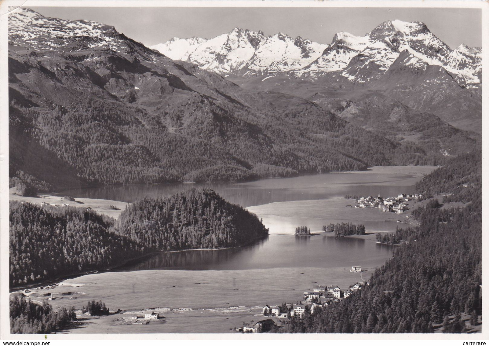 SUISSE,SWITZERLAND,HELVETIA,SWISS,GRISONS,SILVAPLANA,LAC DE CHAMPFER,CAMPFER,CARTE PHOTO - Silvaplana