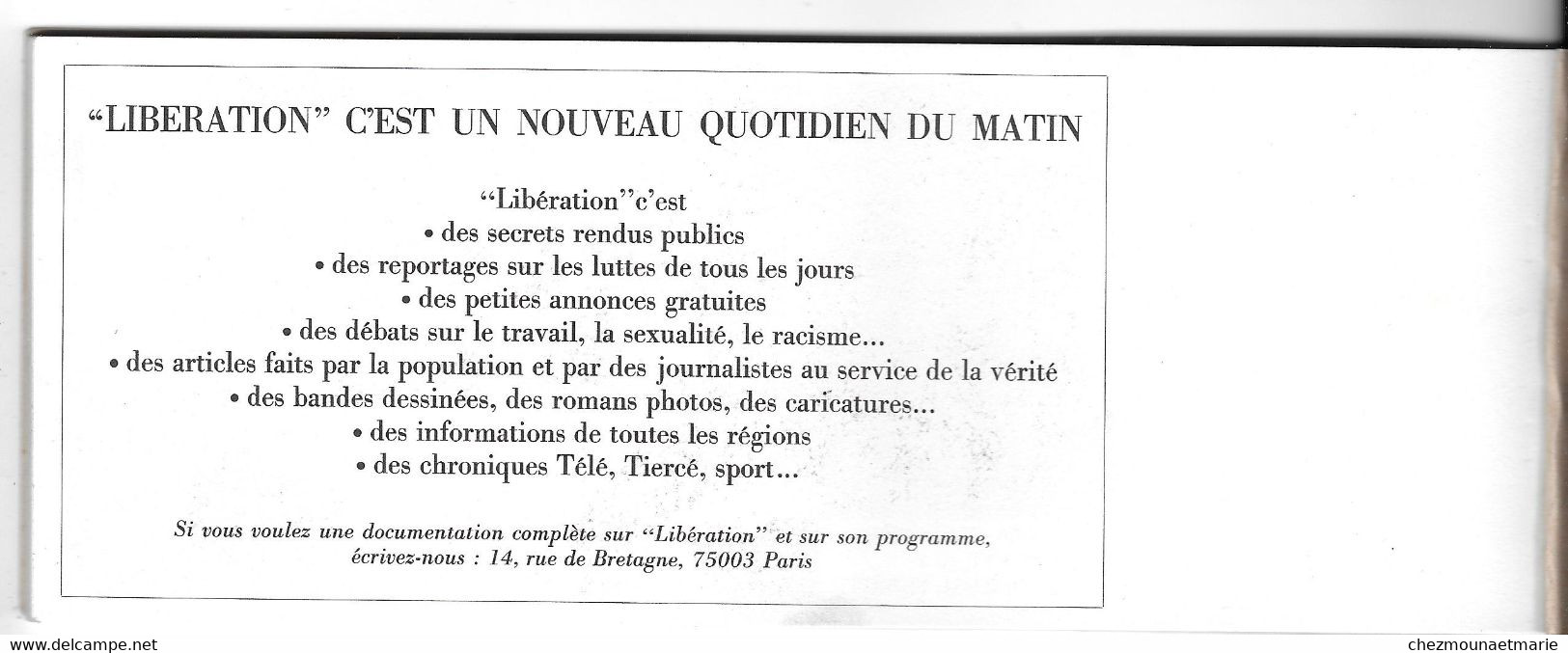 QUOTIDIEN LIBERATION - CARNET DE SOUSCRIPTION DU N°17165 A 17180 - Non Classés