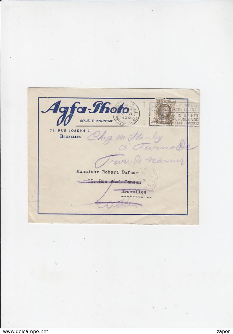 Brief / Lettre - Agfa - Photo - Bruxelles - Mr. Dufour - 1929 - Letter Covers