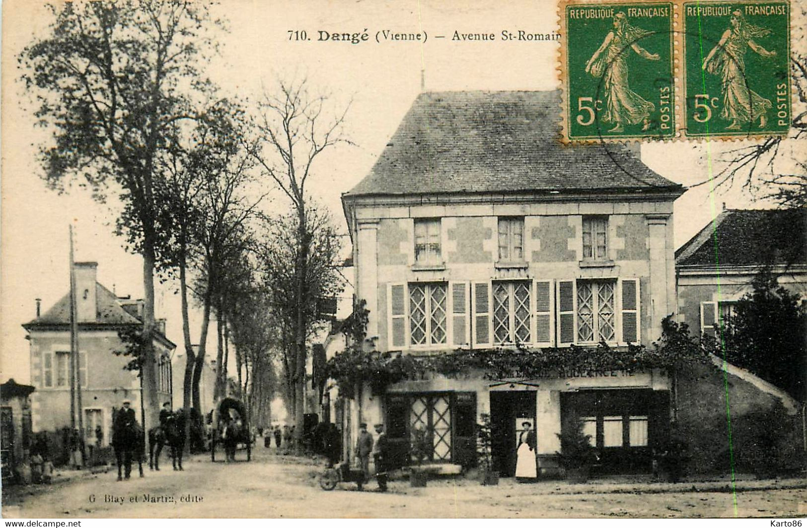 Dangé * Avenue St Romain * Boulangerie * Villageois - Dange Saint Romain