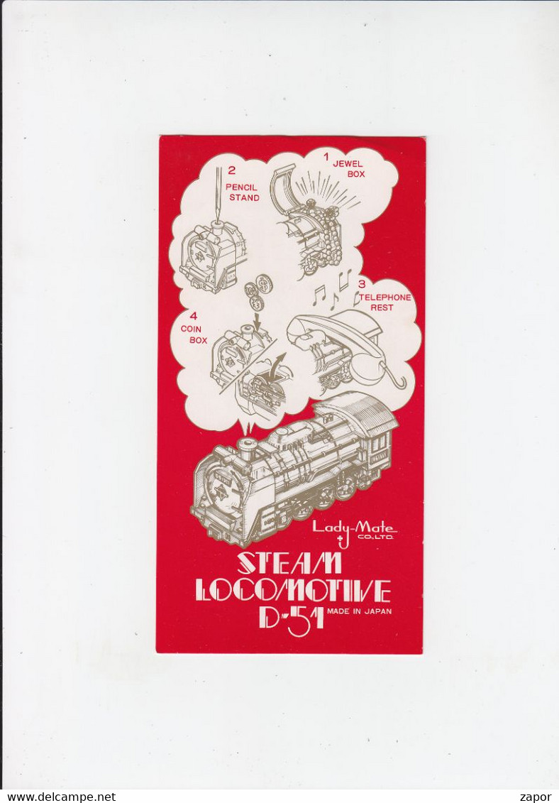 Card - Steam Locomotive D-51 - Made In Japan - Lady-Mate Co Ltd - Lokomotiven