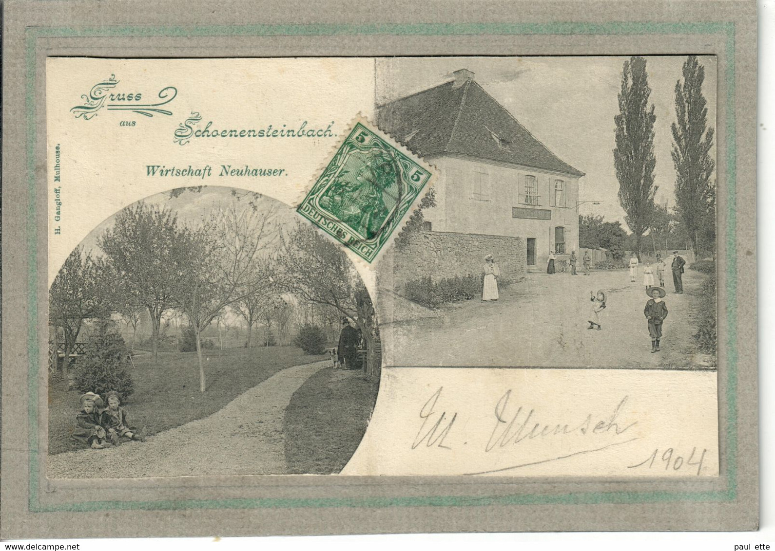 CPA - Environs De WITTENHEIM (68) SCHOENENSTEINBACH - Carte Gruss Multivues Restaurant Neuhauser - Wittenheim