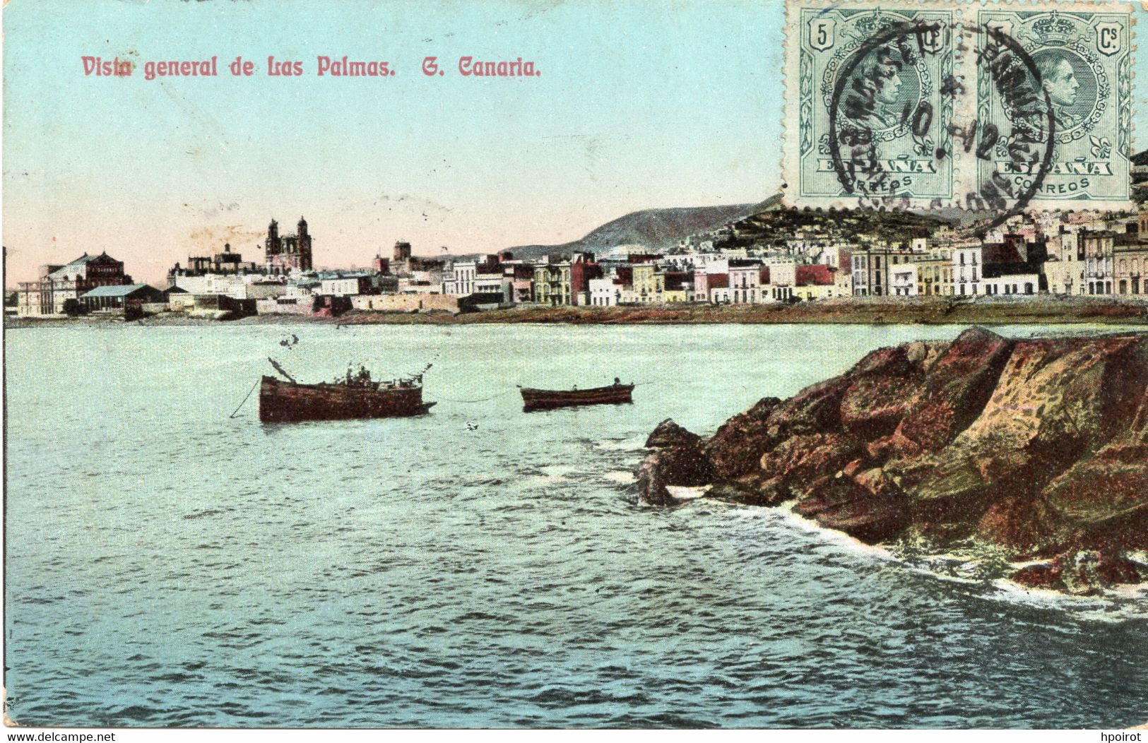 GRAND CANARIA - LAS PALMAS - Vista General - FORMATO PICCOLO - VIAGGIATA 1913 - (rif. C97) - Gran Canaria