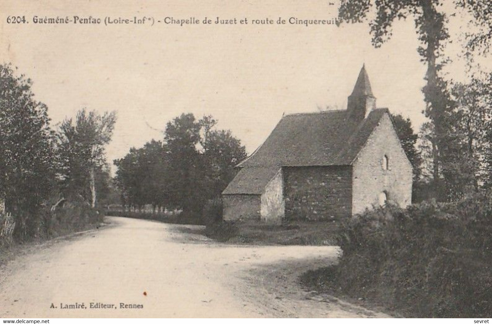 GUEMENE-PENFAO -    Chapelle De Juzet  Et Route De Cinquereuil - Guémené-Penfao