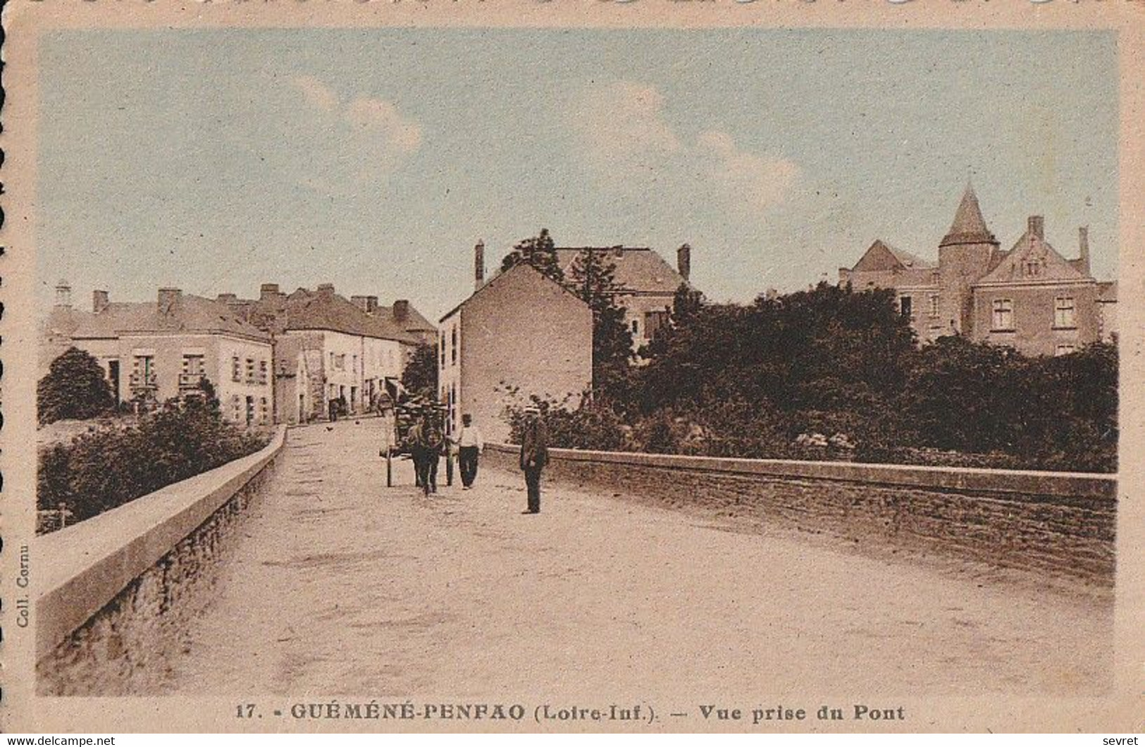 GUEMENE-PENFAO. - Vue Prise Du Pont. Attelage - Guémené-Penfao