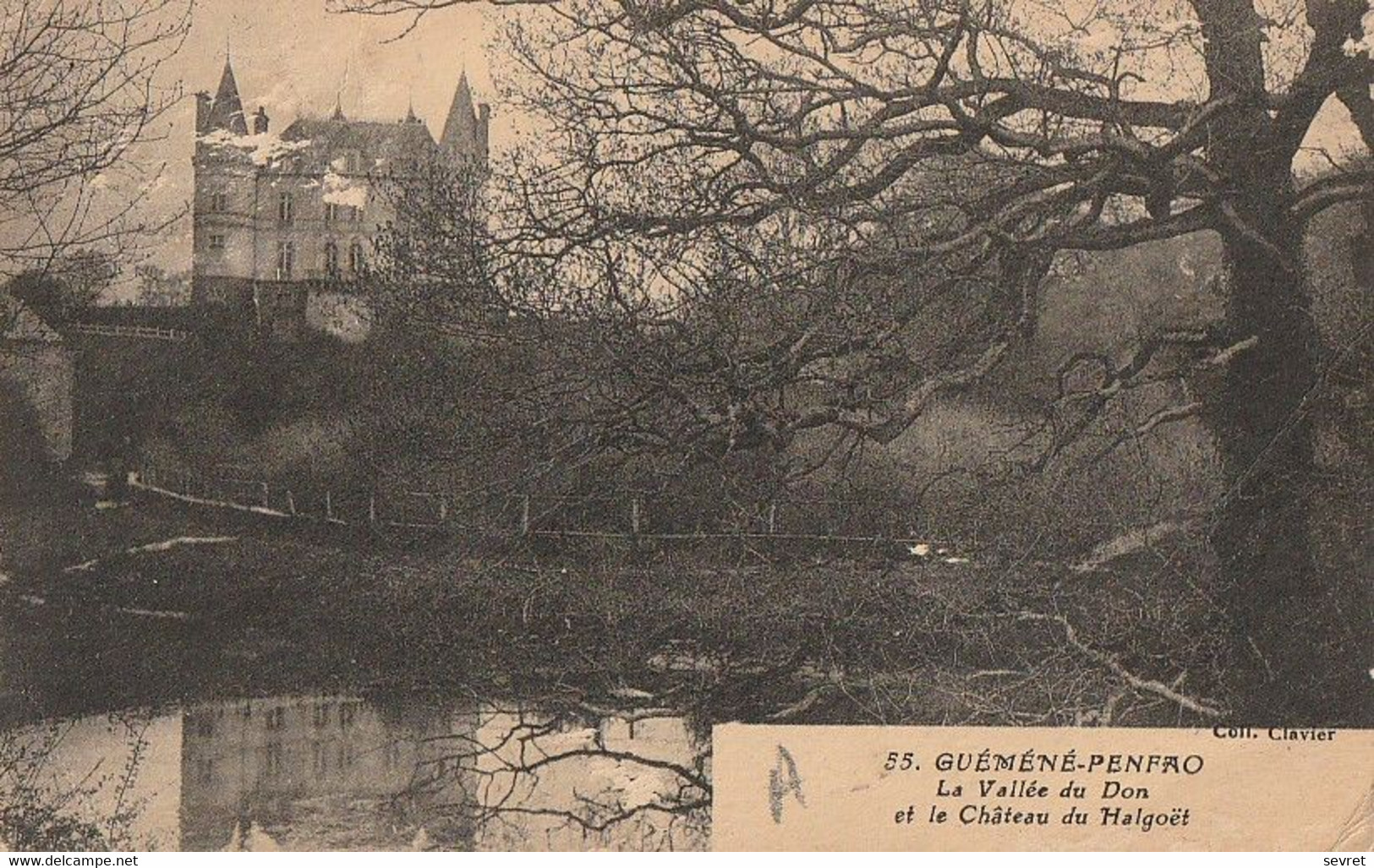 GUEMENE-PENFAO -    La Vallée Du Don Et Le Château De Halgoet.. Carte Rare - Guémené-Penfao