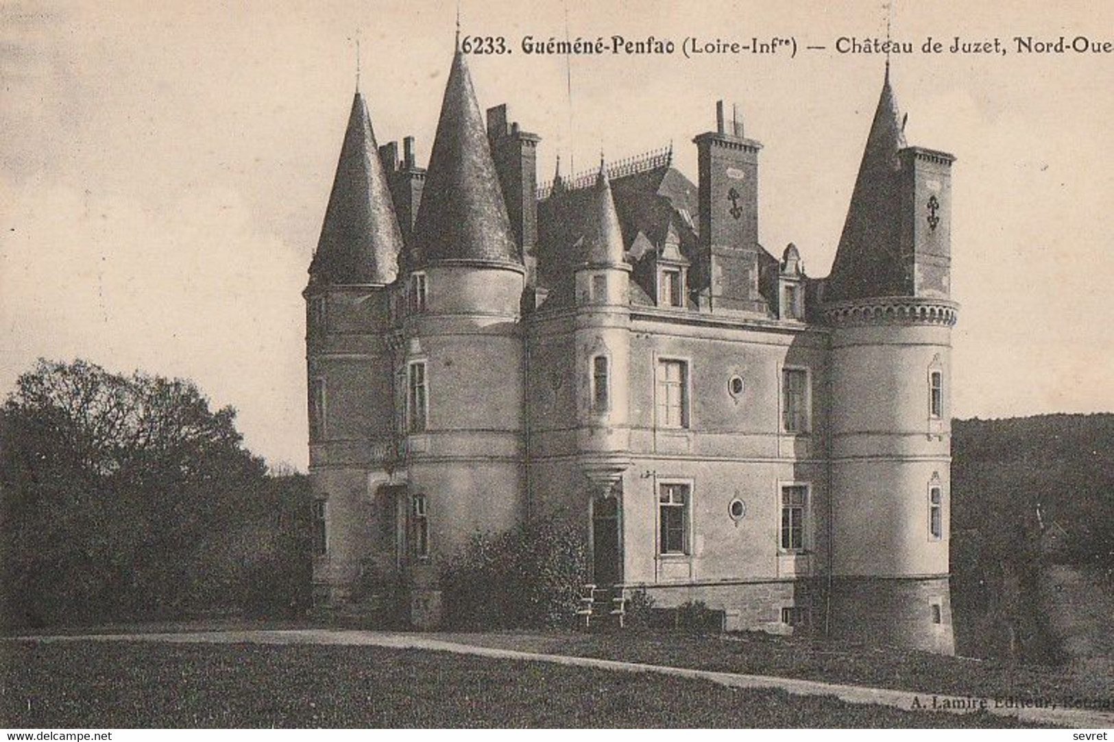 GUEMENE-PENFAO. - Château De Juzet, Nord-Ouest. Cliché RARE - Guémené-Penfao