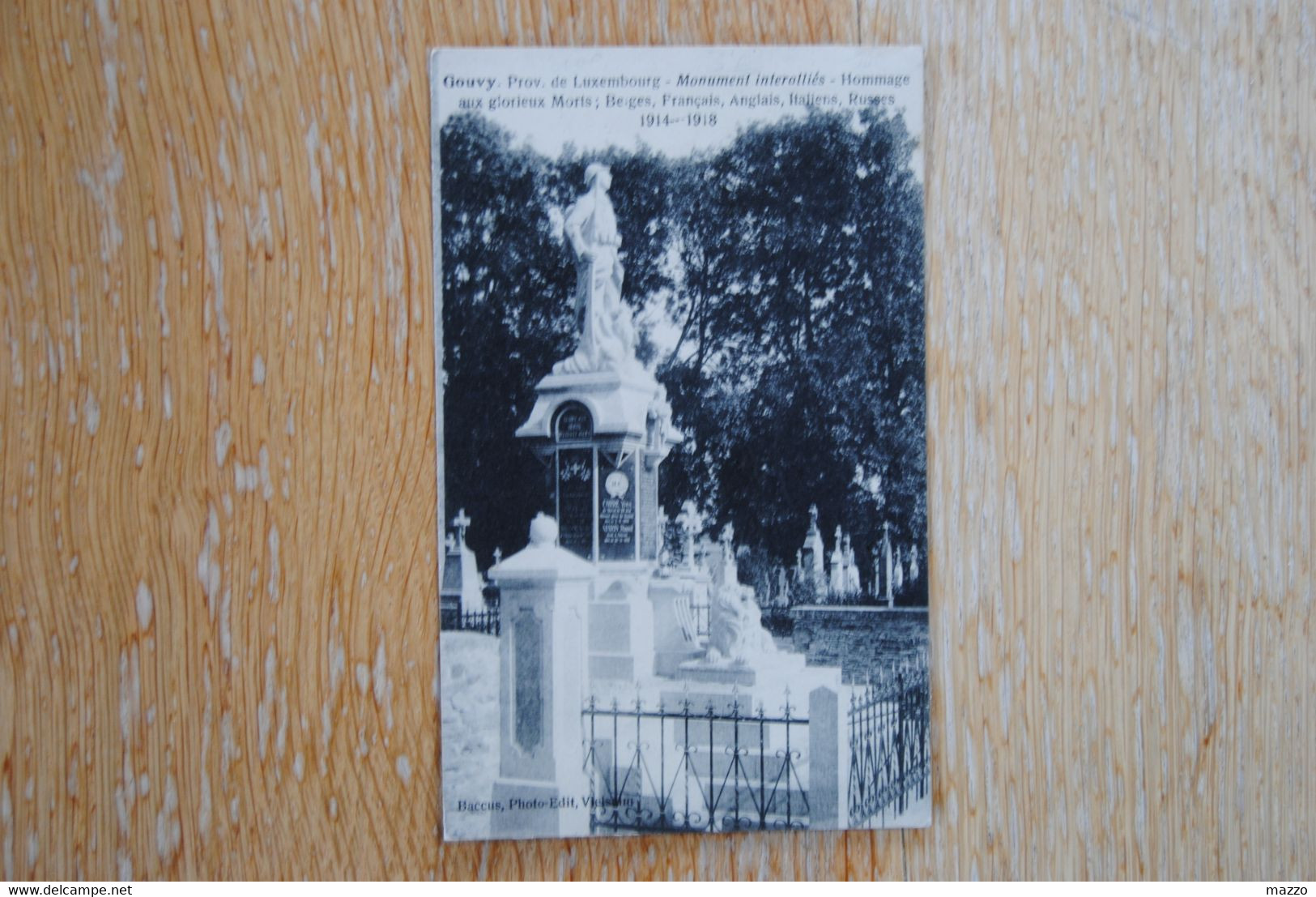 3841/ GOUVY Monument Interalliés-Hommage Aux Glorieux  Morts  1914/1918 - Gouvy