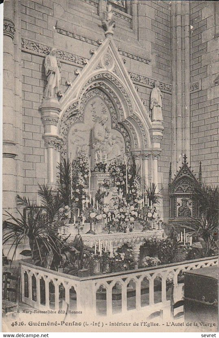 GUEMENE-PENFAO -  Intérieur De L'Eglise - L'Autel De La Vierge. - Guémené-Penfao