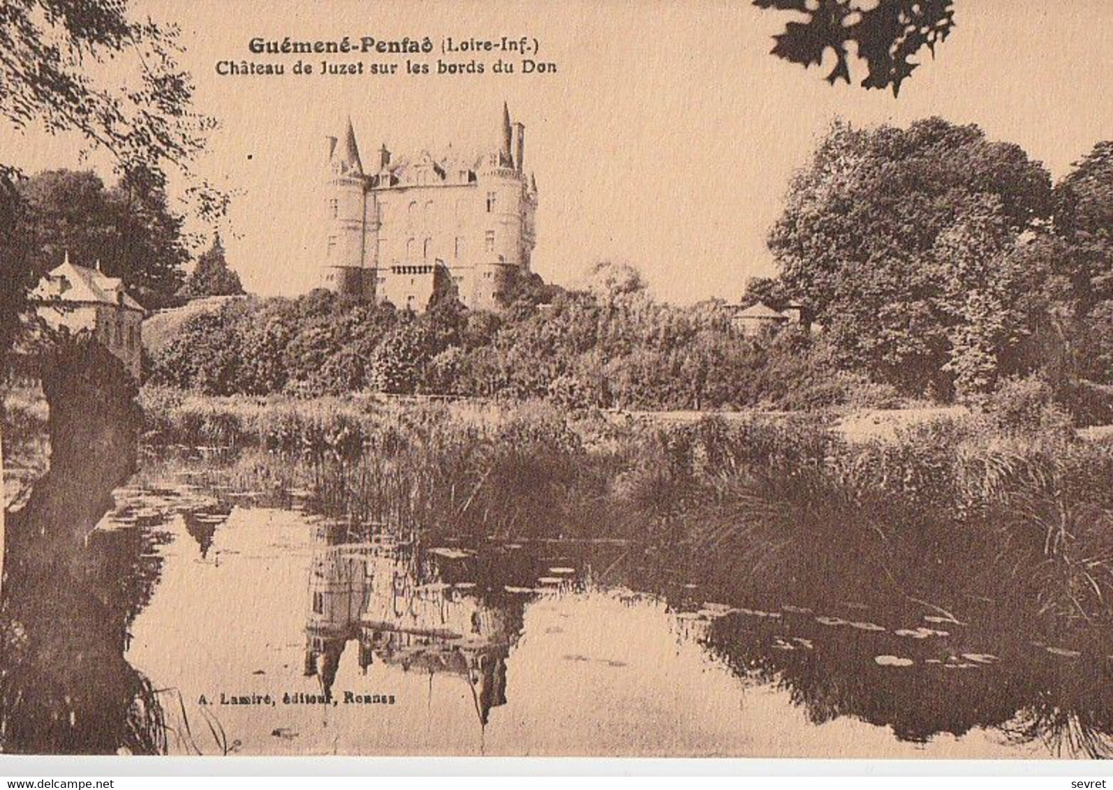 GUEMENE-PENFAO. - Château De Juzet Sur Les Bords Du Don. Cliché RARE - Guémené-Penfao