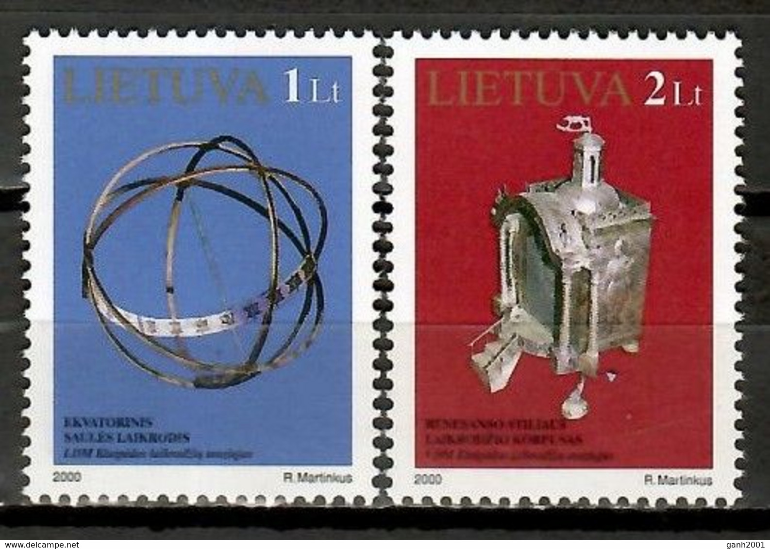 Lithuania 2000 Lituania / Clocks MNH Relojes Wache / Kd19  36-51 - Horlogerie