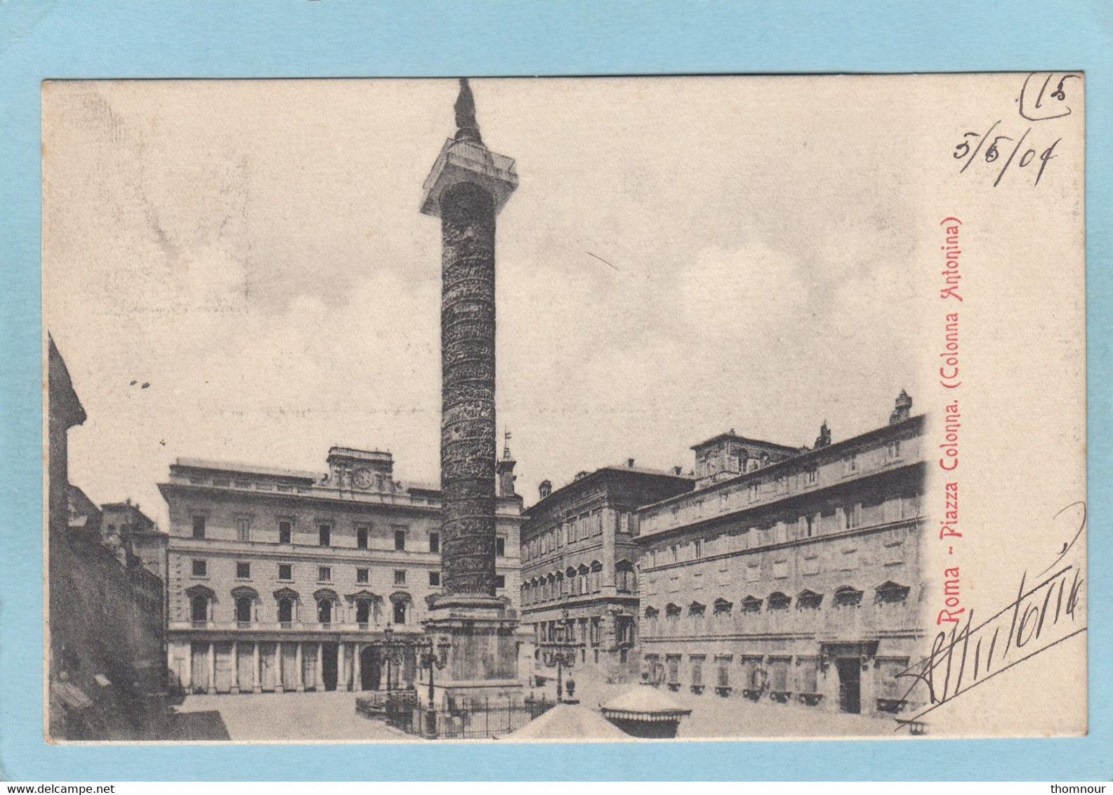 ROMA  -  PIAZZA  COLONNA  ( COLONNA  ANTONINA ) -  1904  - - Autres & Non Classés