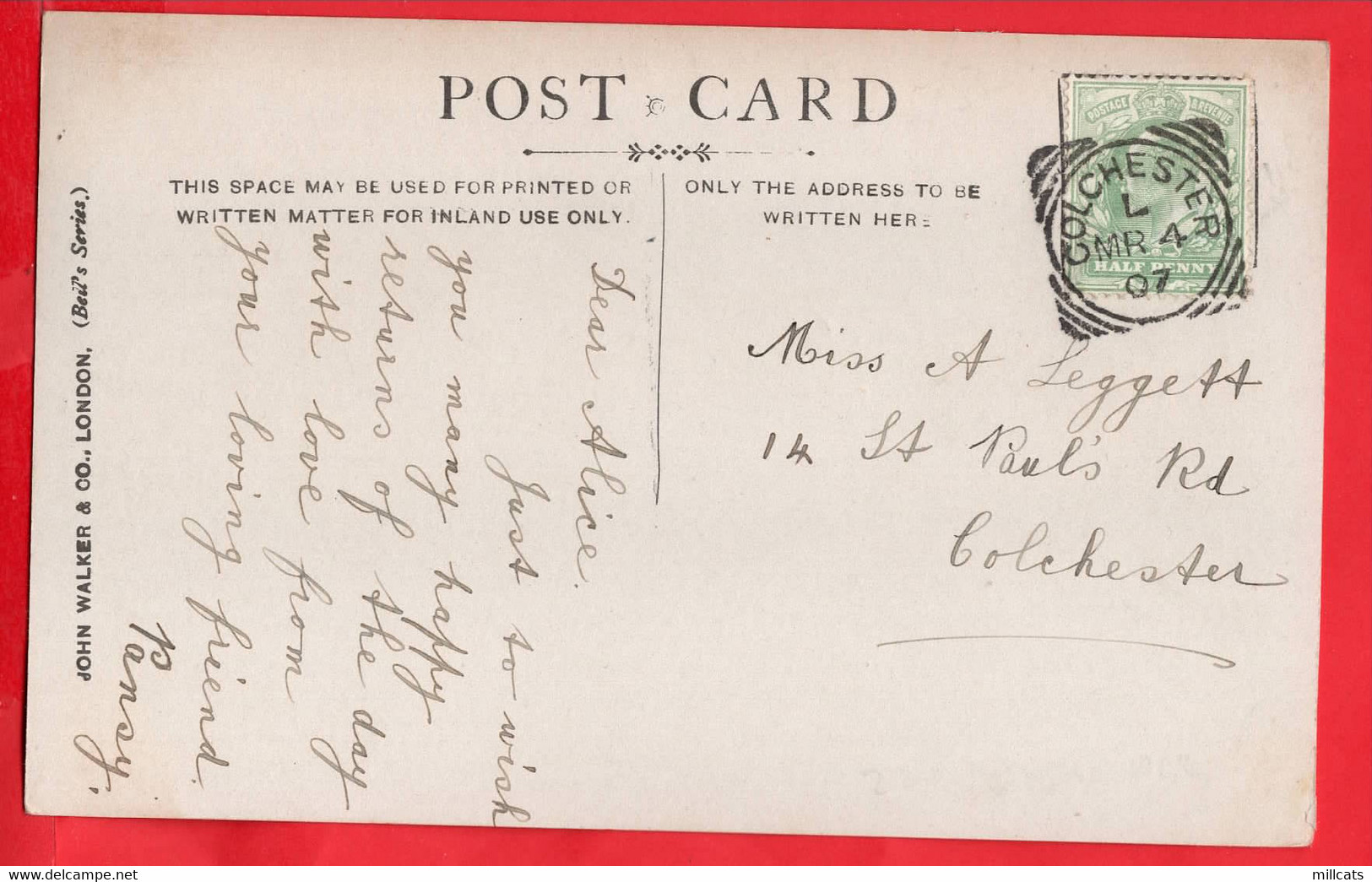 ESSEX    COLCHESTER    MULTI VIEW RP  Pu  1907  SQUARE O POSTMARK - Colchester