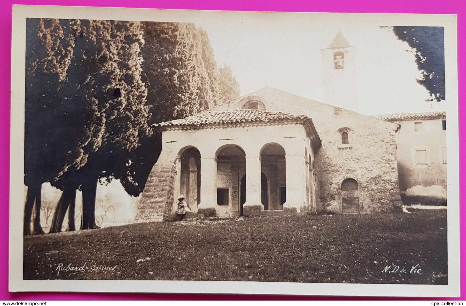 Carte Photo Mougins Chapelle Notre Dame De Vie 1923 Carte Postale 06 Alpes Maritimes - Mougins