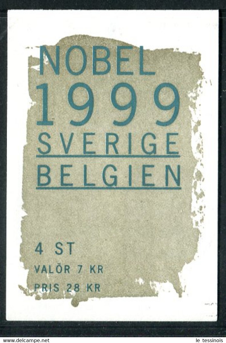 Carnet Suède N°2123 - Couv; Avec Nobel 1999 Tp Émission Commune Avec La Belgique - Zonder Classificatie