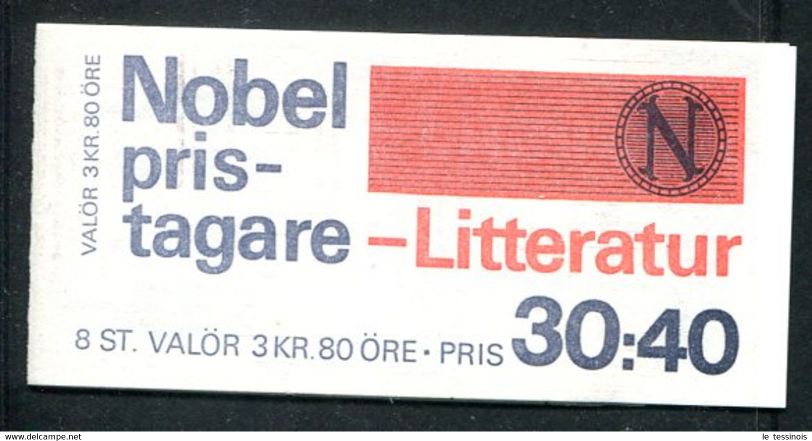 Carnet Suède N° 1621 - Couv. Nobel -Littérature TP : Hémigway, Camus,Pastermak, Lagerkvist - Non Classés