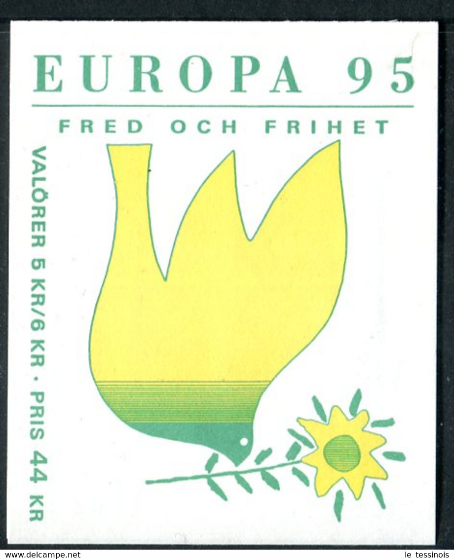 Carnet Suède N° 1853 Europa - Couv. Oiseau Stylisé - TP Bois, Sculptures Thème Paix Et Liberté - Ohne Zuordnung