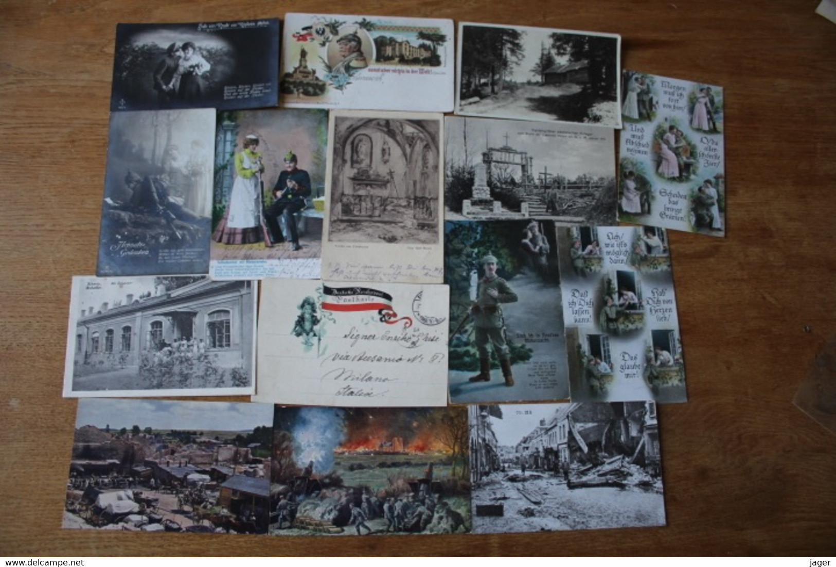 15 Cartes Postales Anciennes Allemandes Guerre 1914 1918 - War 1914-18