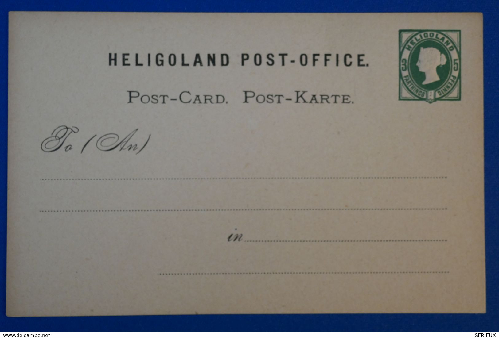 J 1 HELIGOLAND BELLE  CARTE NEUVE RARE 1880 NON VOYAGEE - Sarawak (...-1963)