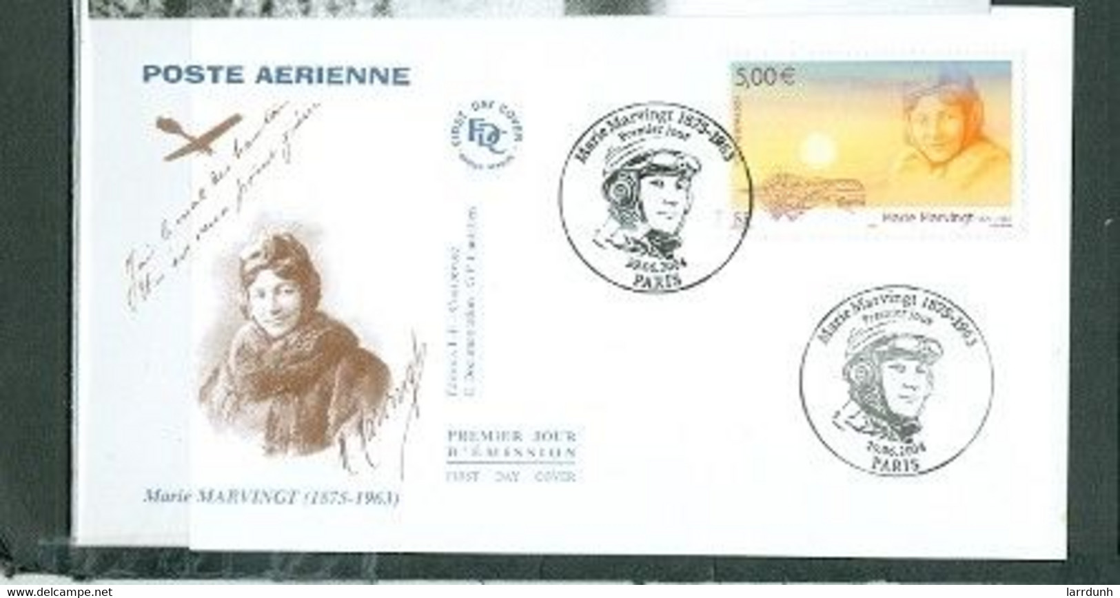 France Marie Marvingt Female Pilot Aviator Nice Day Of Issue Cancel 2004 A04s - 1960-.... Covers & Documents