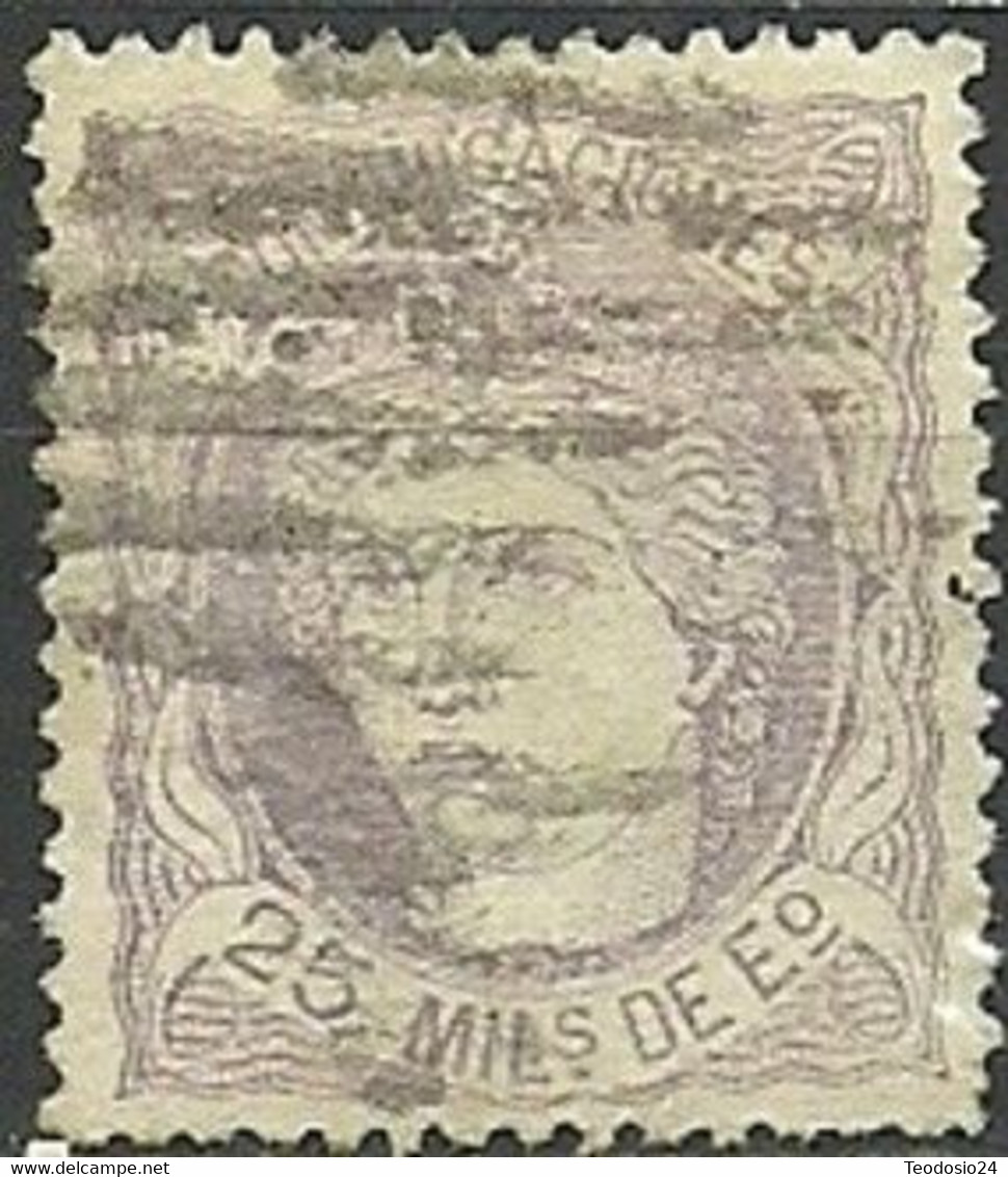 ESPAÑA 1870.-Mi:ES 100,  Edi:ES 106 . - Used Stamps