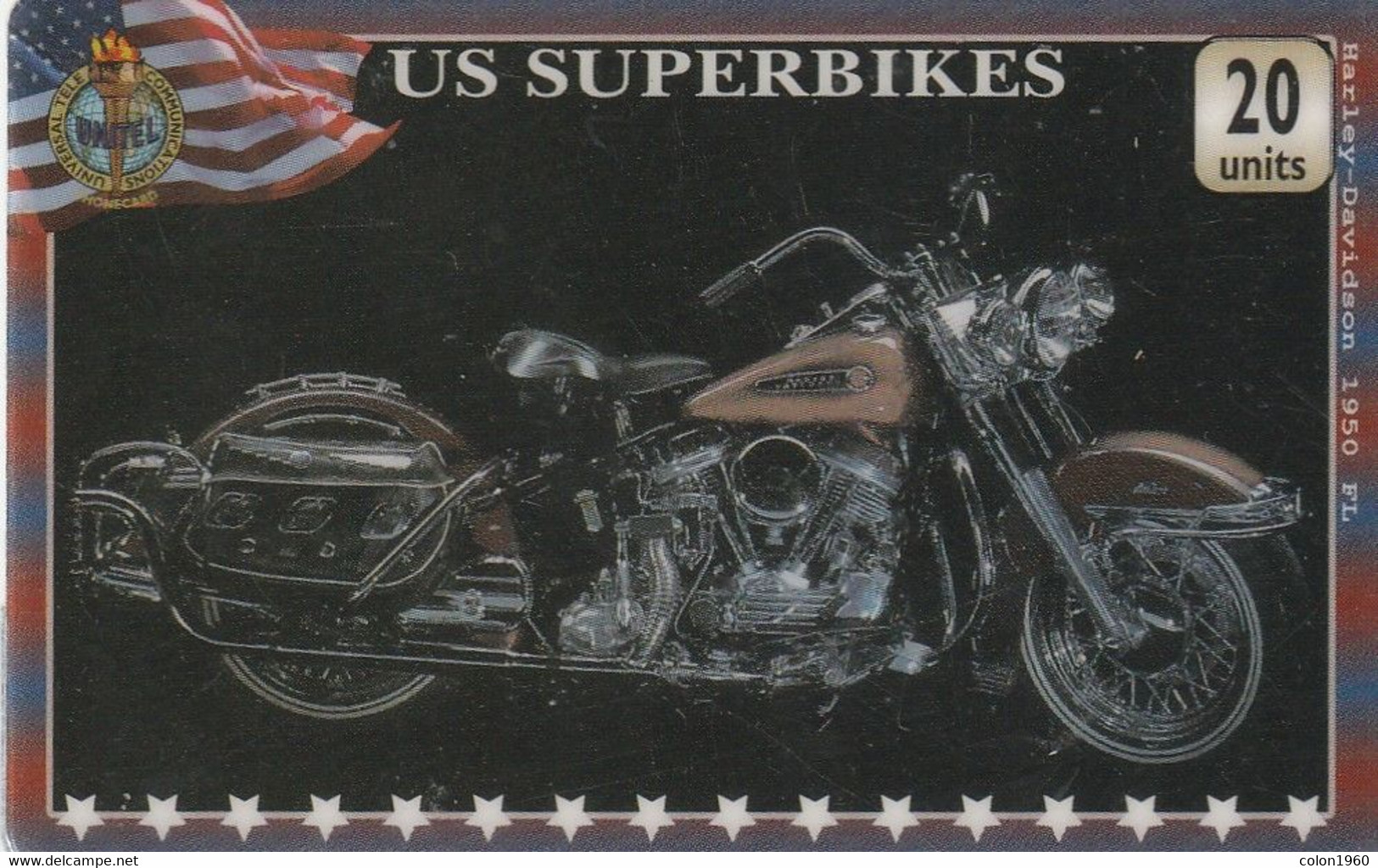REINO UNIDO. MOTO - MOTORCYCLE. HARLEY DAVIDSON 1950 FL. US SUPERBIKES. UNI-Bike-0236. (798) - Motos