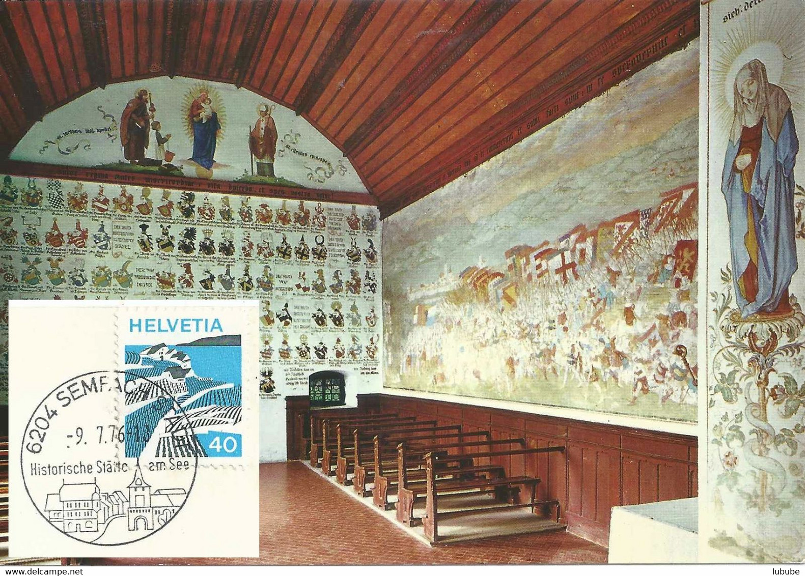 Sempach - Schlachtkapelle Innen          Ca. 1970 - Sempach
