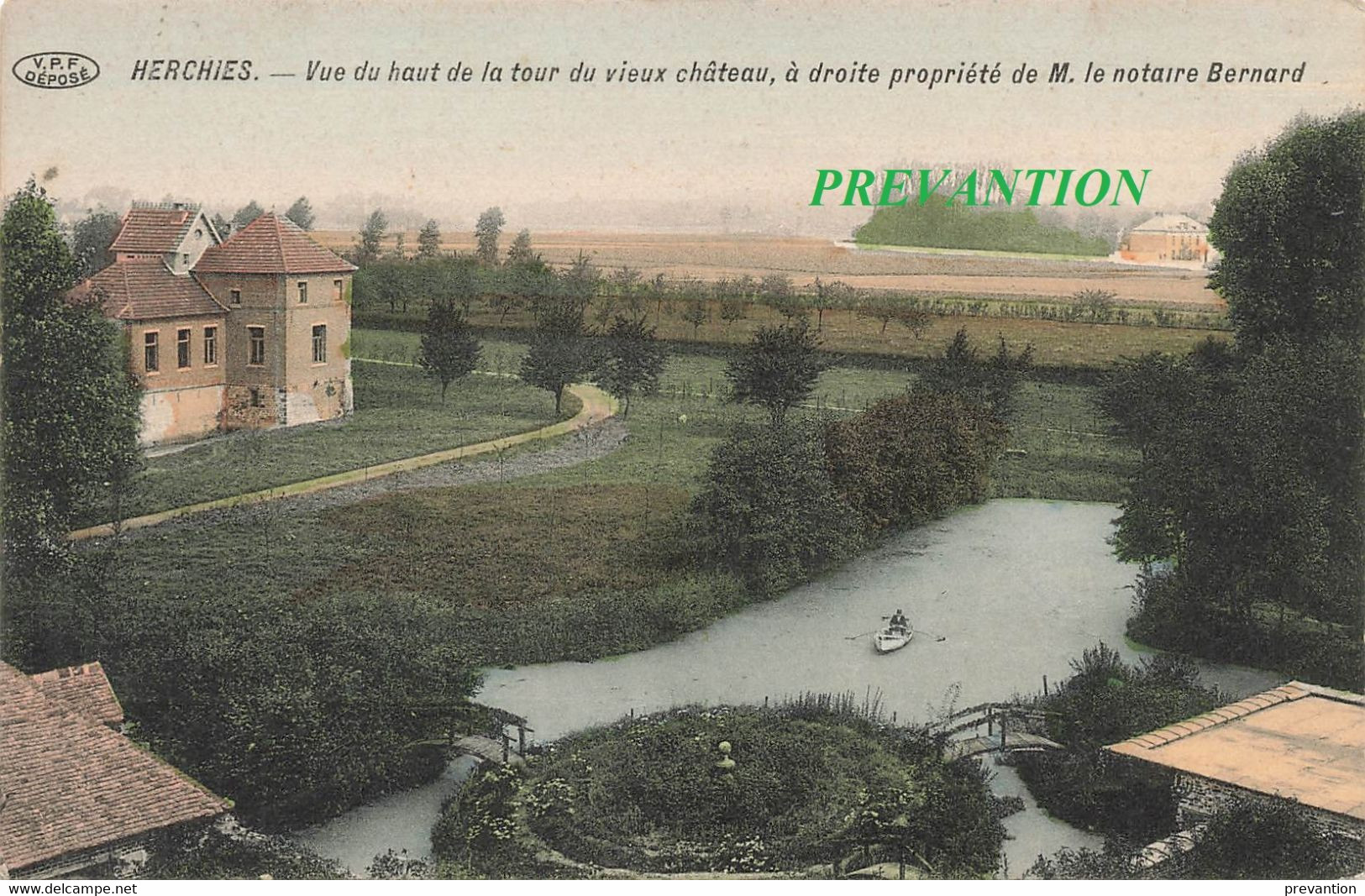 HERCHIES - Vue Du Ht De La Tour Du Vieux Château, à Droite Proprièté De M.le Notaire Bernard - Jurbise
