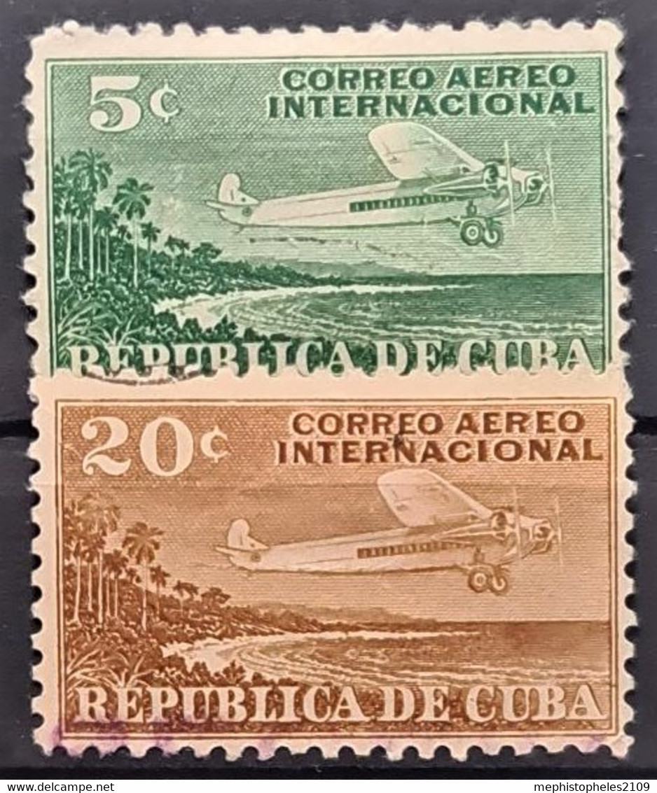 CUBA 1931 - Canceled - Sc# C4, C7 - Airmail