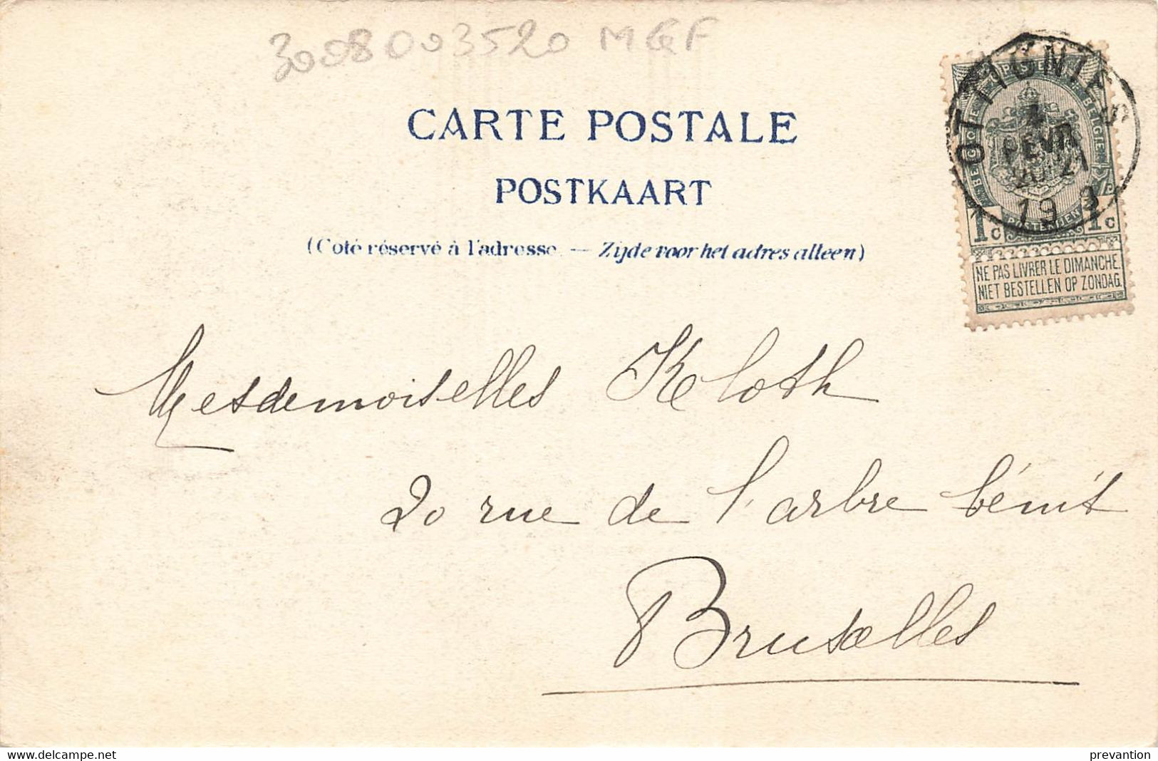 COURT-SAINT ETIENNE - Château De Wisterzée - Carte Circulé En 1903 - Court-Saint-Etienne