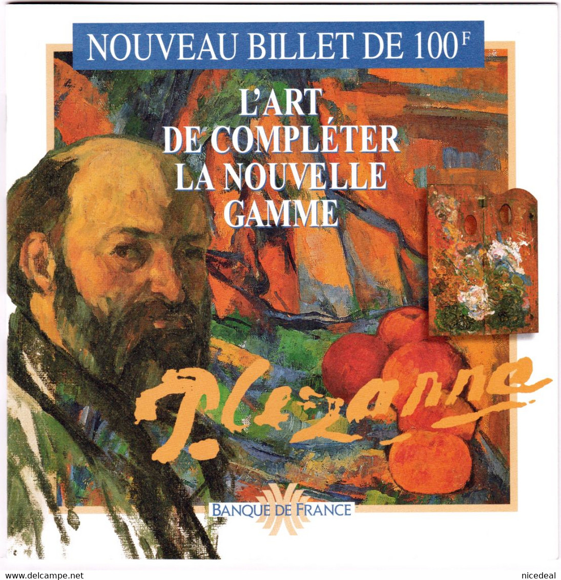 Livret 12 Pages Nouveau Billet De 100 F Francs Paul Cézanne Banque De France Documentation Fascicule Cahier Recueil 1997 - 100 F 1997-1998 ''Cézanne''