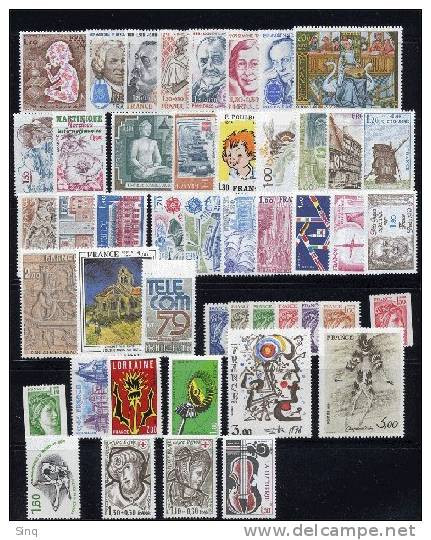 ANNEE COMPLETE 1979, Valeur Faciale 66,70 Francs Soit 10,17 Euros Surtaxes Non Comptées - 1970-1979