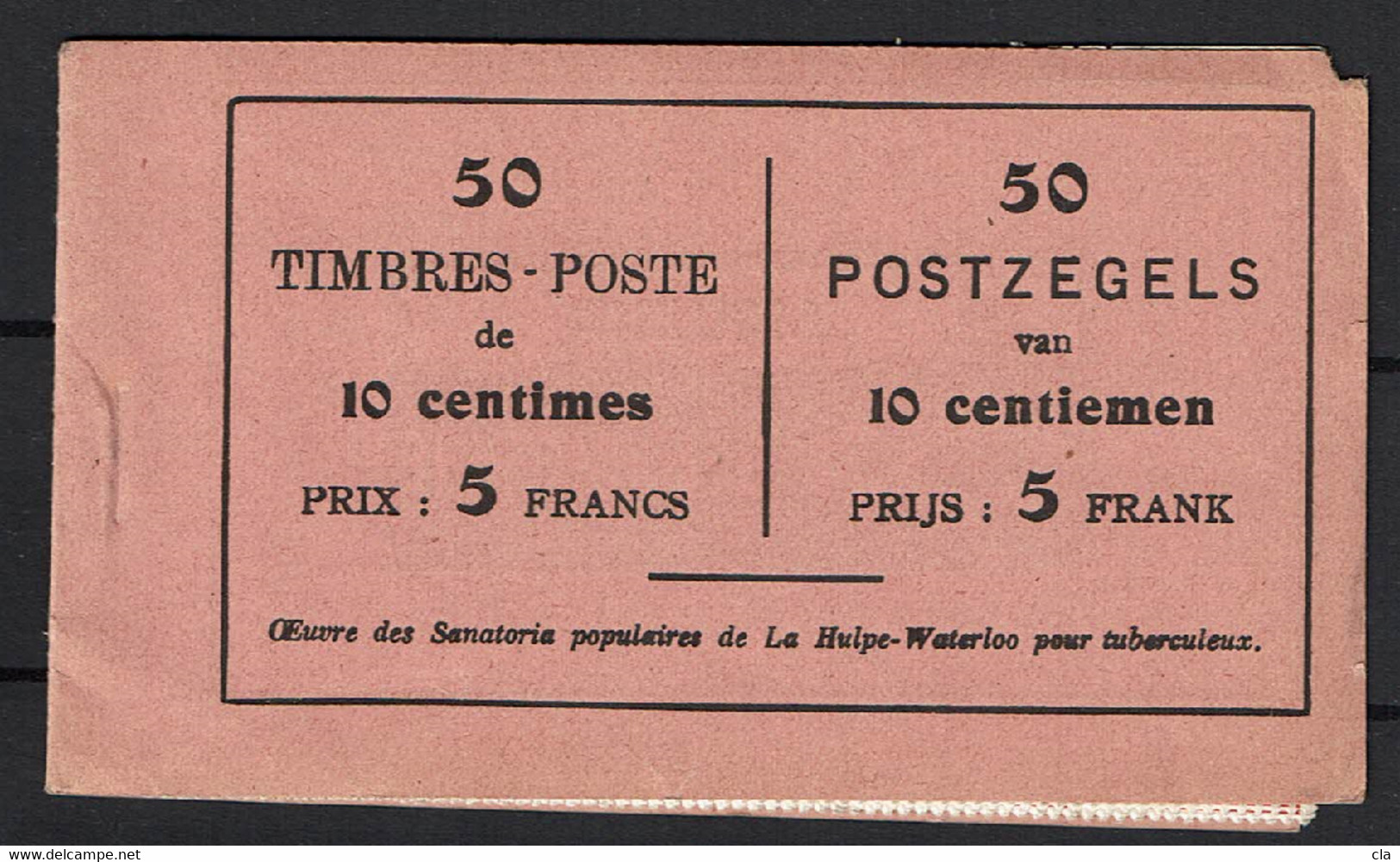 Carnet A 15 B  **  Complet, Verso : 1015  Coin écorné - 1907-1941 Alte [A]