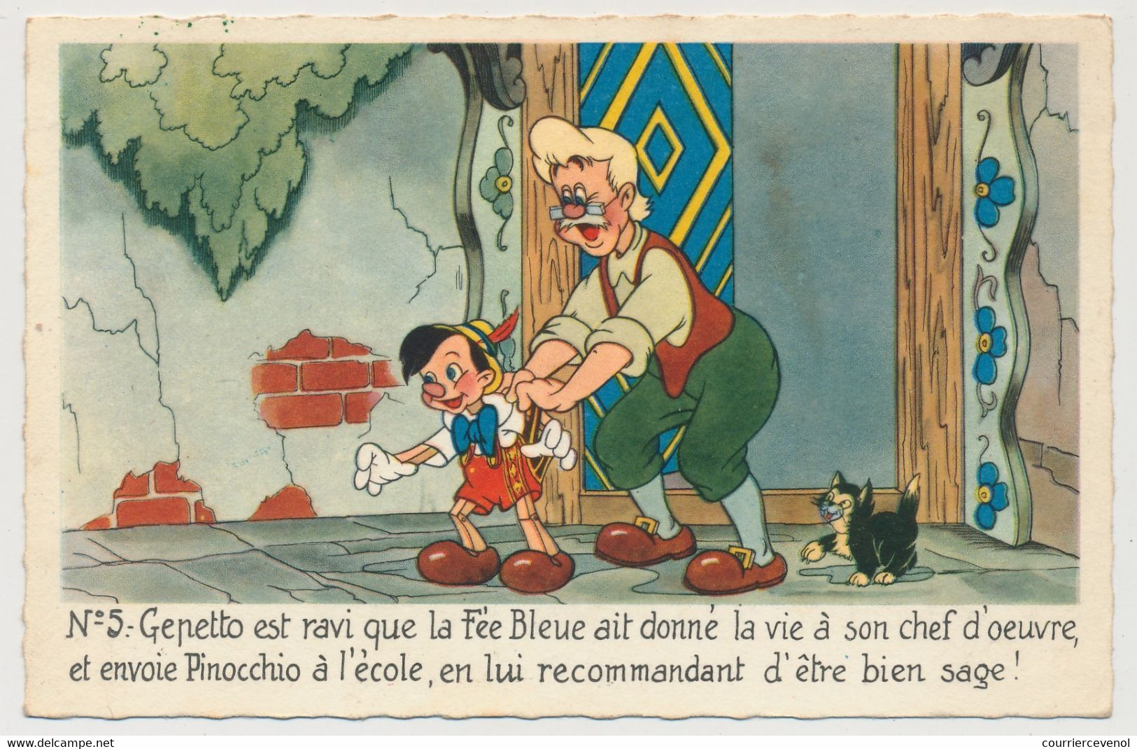 CPSM - WALT DISNEY / MICKEY MOUSE S.A. - Série Pinocchio N°5 - Gepetto Est Ravi Que La Fée Bleue.... - Andere & Zonder Classificatie